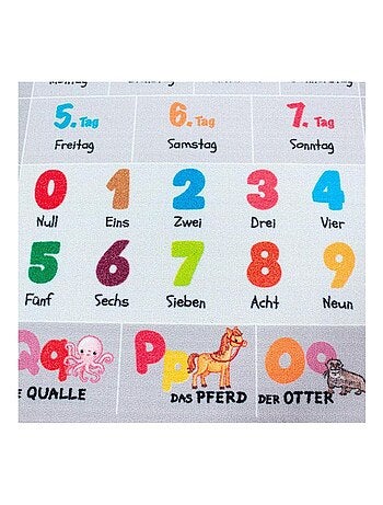 Tapis antidérapant enfant pour chambre ABC
