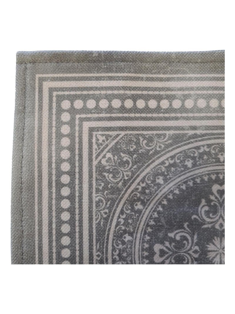 Tapis arabesques provençales Gris - Kiabi