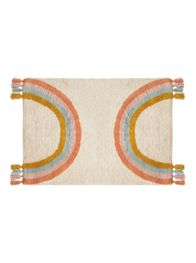 Tapis Arc-en-ciel 100x150 Blanc - Kiabi