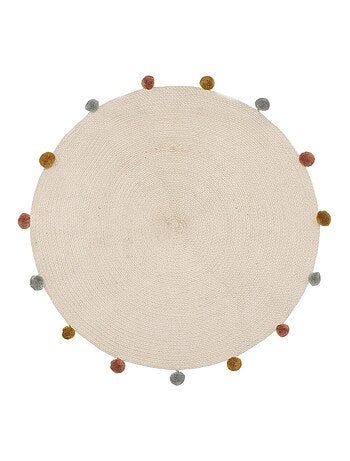 Tapis Arlequin pompons D90