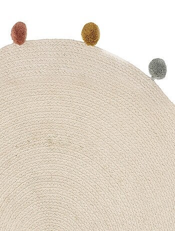 Tapis Arlequin pompons D90