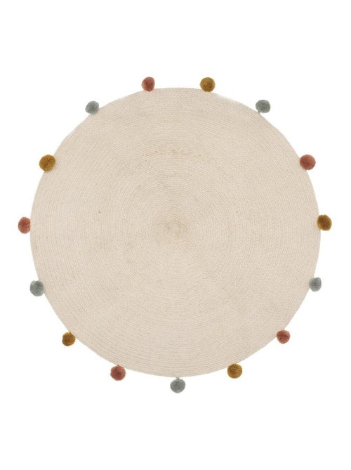 Tapis Arlequin pompons D90 - Kiabi