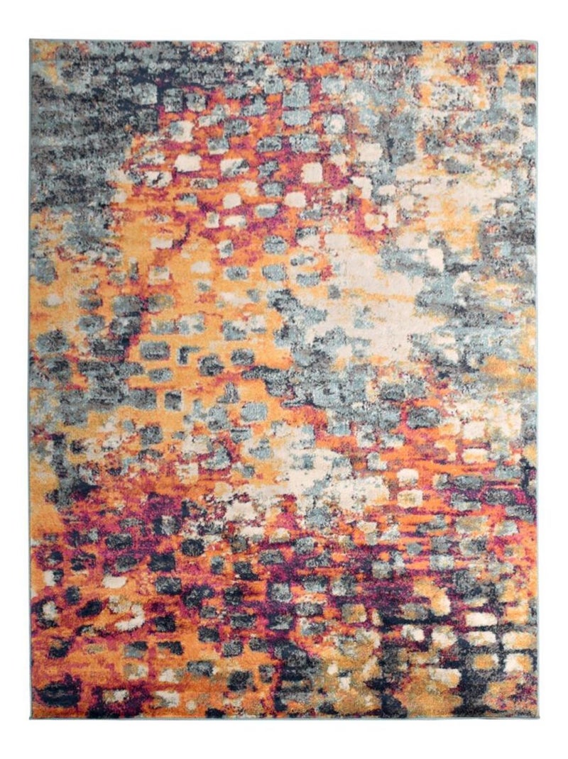Tapis art abstrait - lyn3 desi couleurs vives Multicolore - Kiabi
