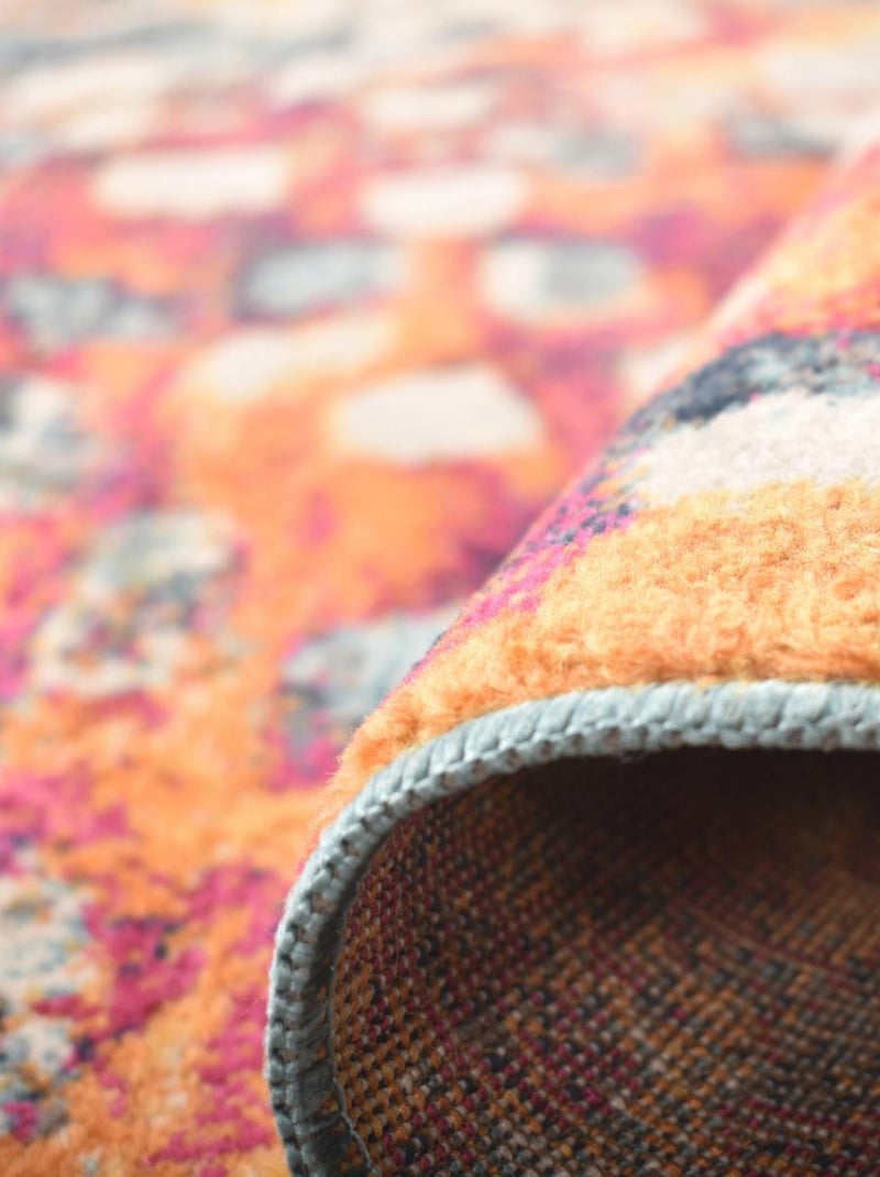 Tapis art abstrait - lyn3 desi couleurs vives Multicolore - Kiabi