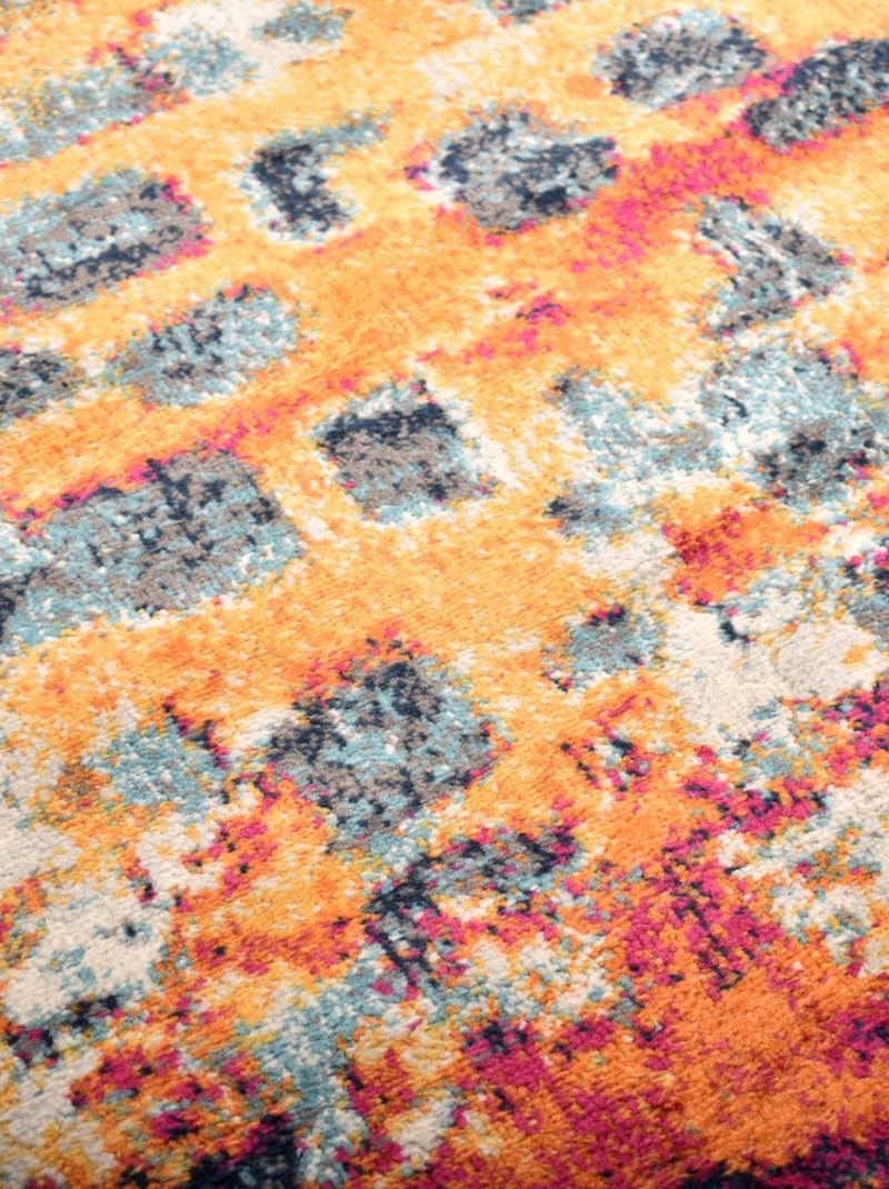 Tapis art abstrait - lyn3 desi couleurs vives Multicolore - Kiabi