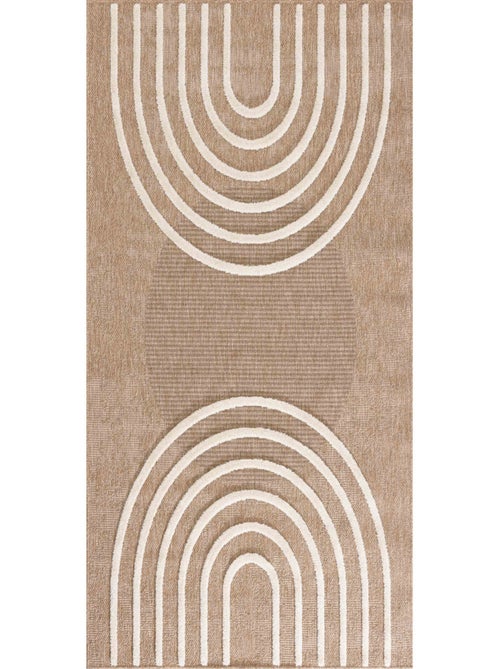 Tapis aspect jute - Palma - Motif géométrique - Kiabi