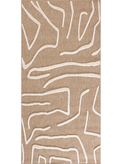 Tapis aspect jute - Palma - Motif géométrique - Kiabi