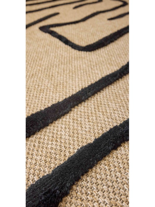 Tapis aspect jute - Palma - Motif géométrique - Kiabi