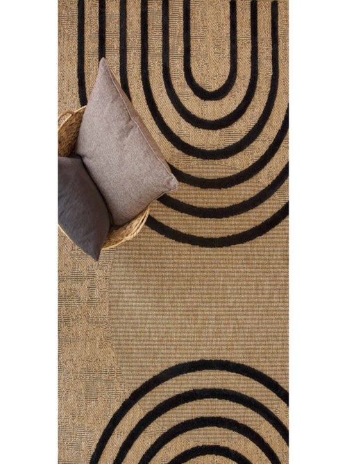 Tapis aspect jute - Palma - Motif géométrique - Kiabi