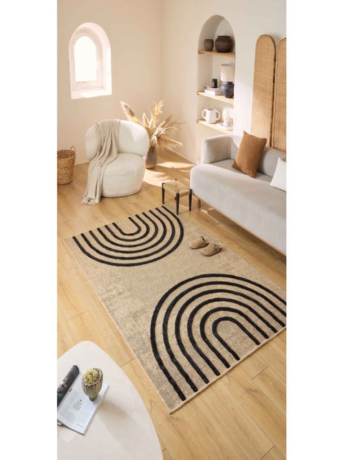 Tapis aspect jute - Palma - Motif géométrique - Kiabi