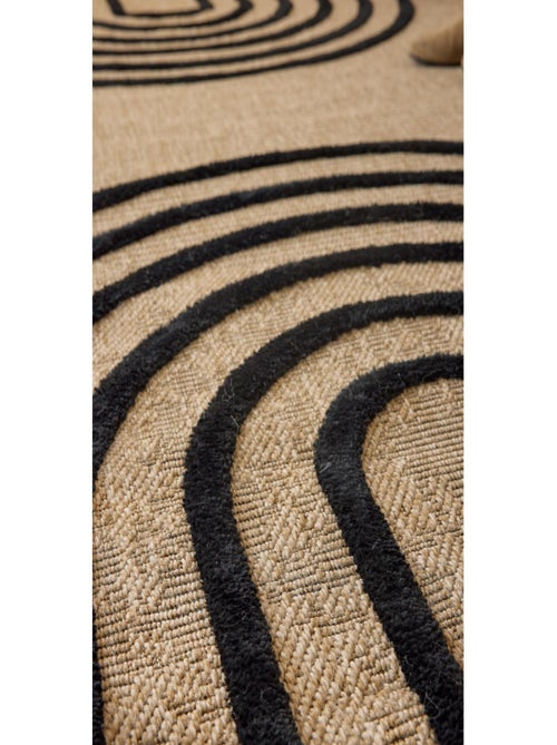 Tapis aspect jute - Palma - Motif géométrique - Kiabi