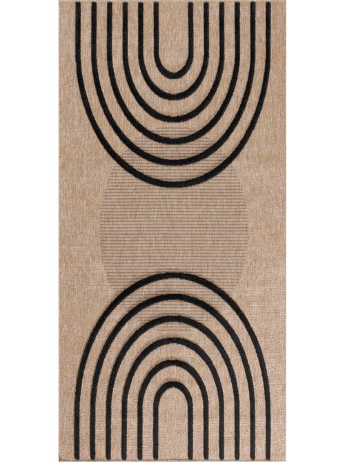 Tapis aspect jute - Palma - Motif géométrique - Kiabi