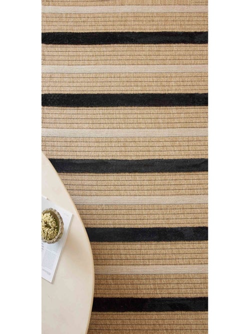 Tapis aspect jute - Palma - Motif zèbre - Kiabi
