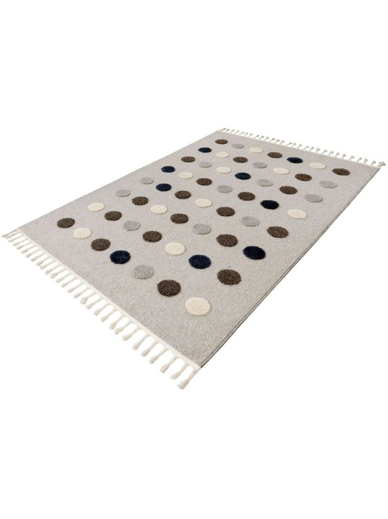 Tapis avec franges enfant effet 3D Celo Beige - Kiabi