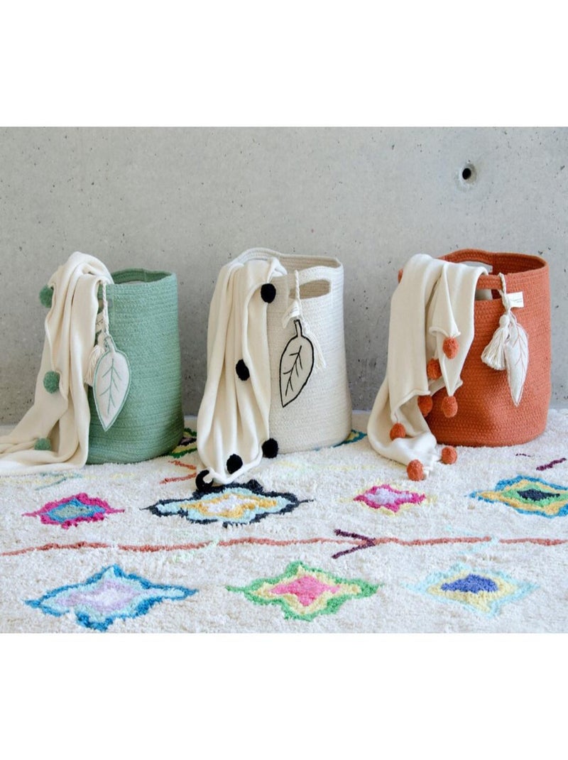 Tapis avec franges ethnique Kaarol Lorena Canals Ecru - Kiabi