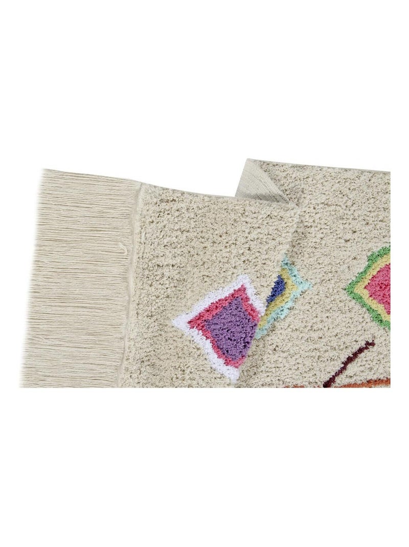 Tapis avec franges ethnique Kaarol Lorena Canals Ecru - Kiabi