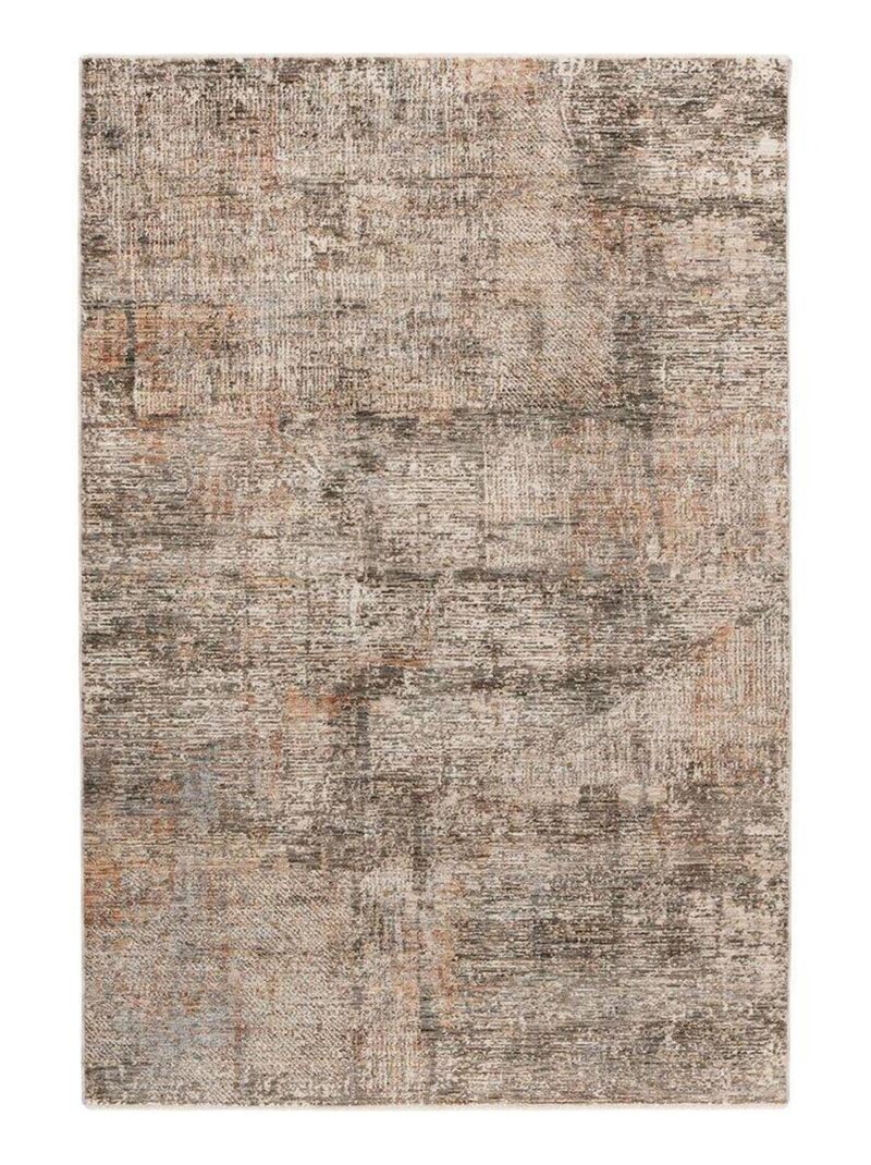 Tapis avec franges moderne abstrait multicolore Anir Multicolore - Kiabi