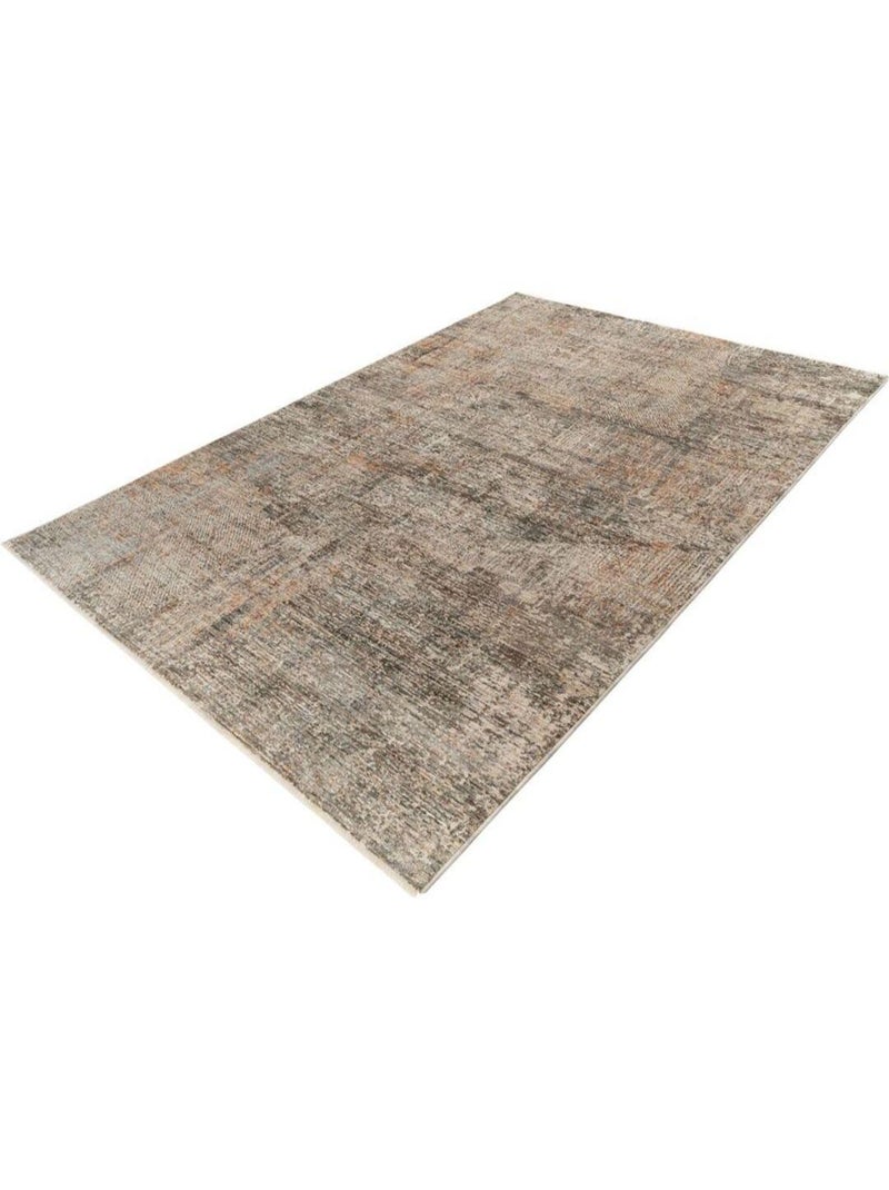 Tapis avec franges moderne abstrait multicolore Anir Multicolore - Kiabi