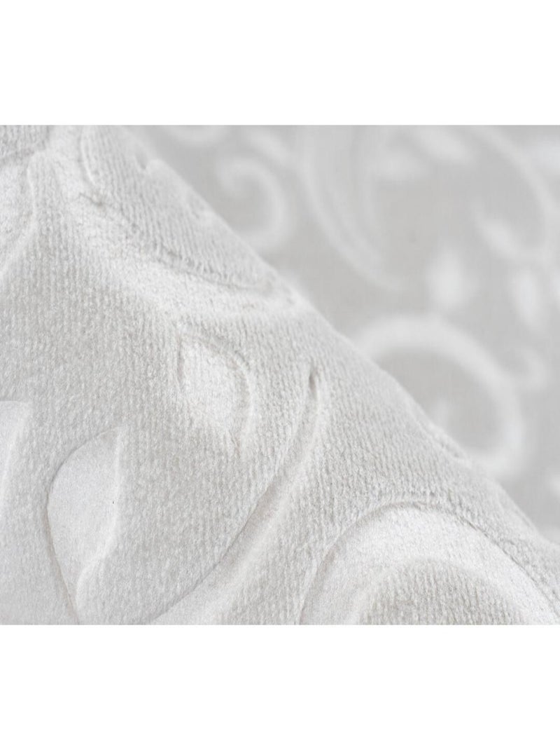 Tapis baroque avec franges lavable en machine Toledo Beige - Kiabi