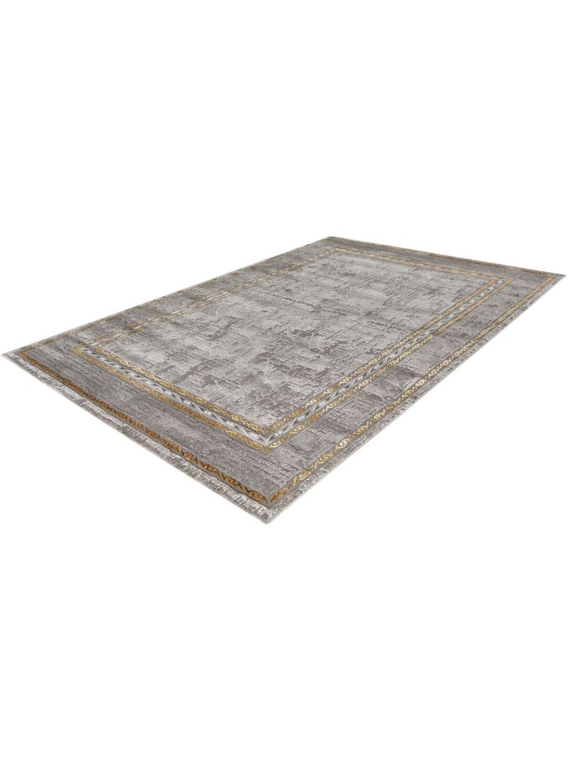 Tapis baroque courtes mèches rectangle Nama Doré - Kiabi