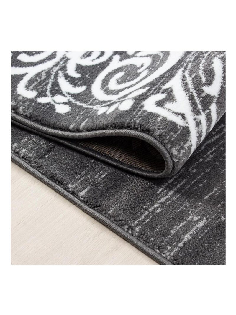 Tapis baroque pour salon en polypropylène Aftas Gris - Kiabi