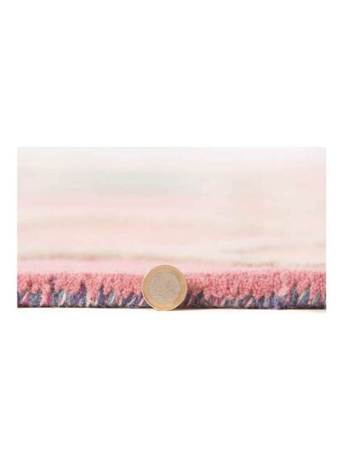 Tapis baroque rose rectangle à courtes mèches Rosella - Kiabi