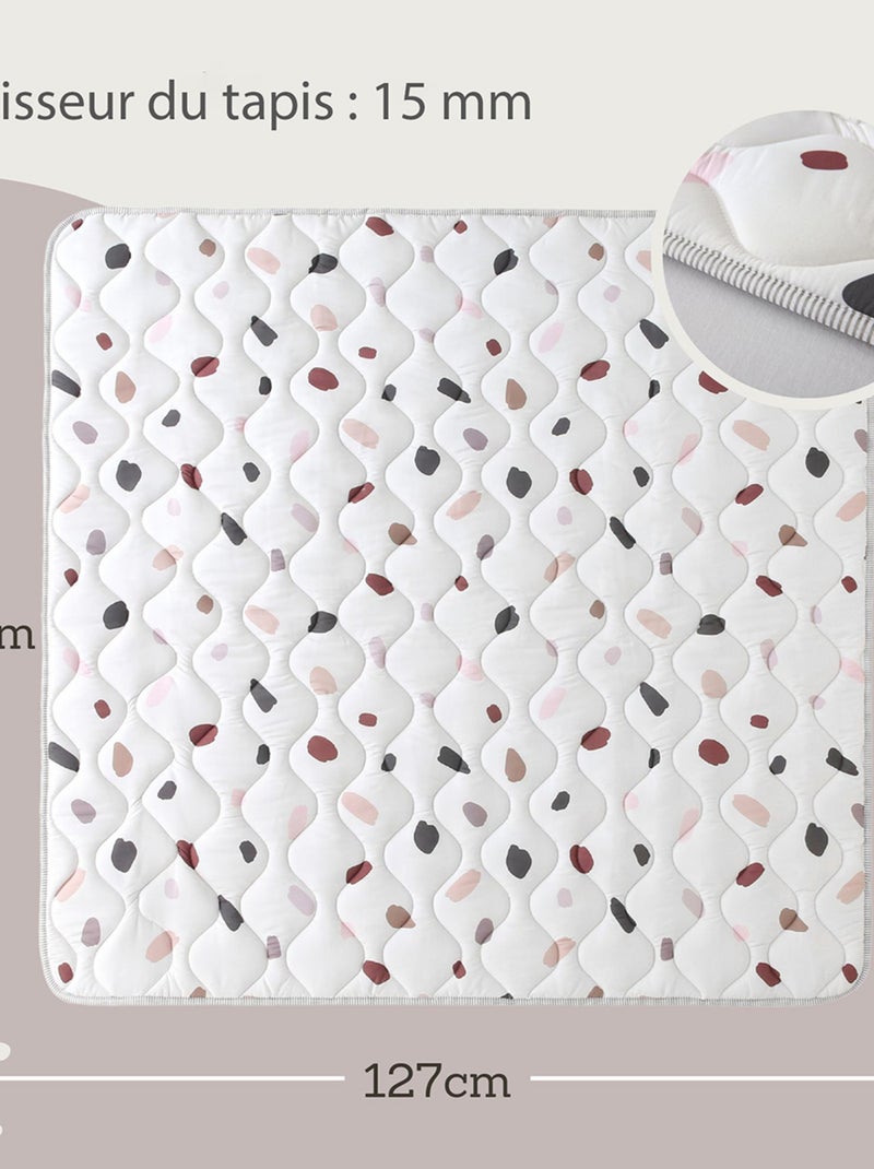 Tapis bebe carré matelassé CONFETTI Multicolore - Kiabi