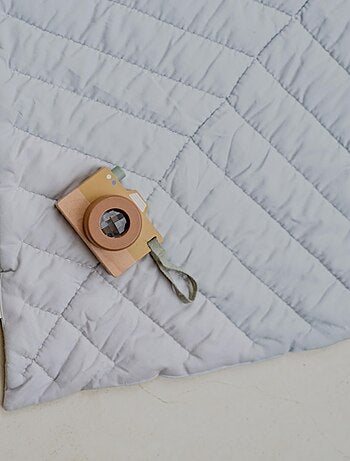 Tapis bébé coton organique cousu main LEAF STONE