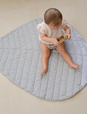 Tapis bébé coton organique cousu main LEAF STONE
