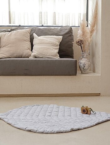 Tapis bébé coton organique cousu main LEAF STONE