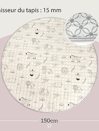 Tapis bebe matelassé animaux SAFARI