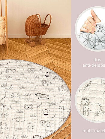 Tapis bebe matelassé animaux SAFARI