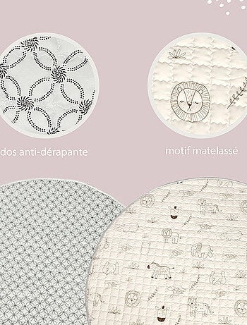 Tapis bebe matelassé animaux SAFARI