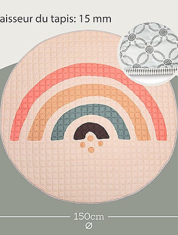 Tapis bebe matelassé arc en ciel BOHO RAINBOW