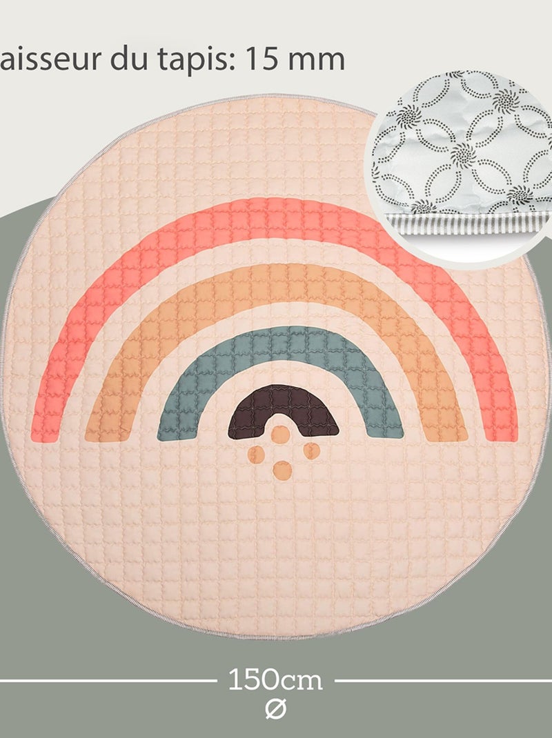 Tapis bebe matelassé arc en ciel BOHO RAINBOW Multicolore - Kiabi