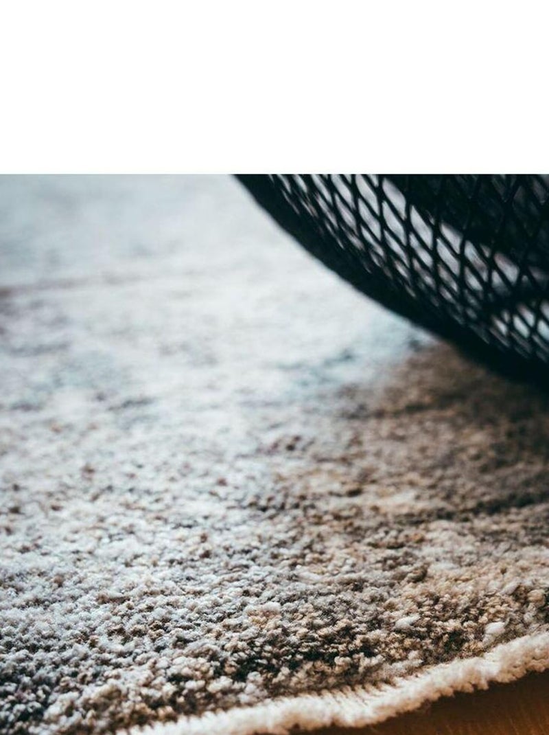 Tapis beige abstrait avec franges moderne Nakka Beige - Kiabi