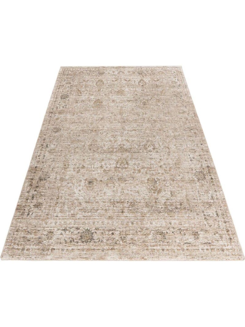 Tapis beige oriental avec franges ethnique Philis Beige - Kiabi