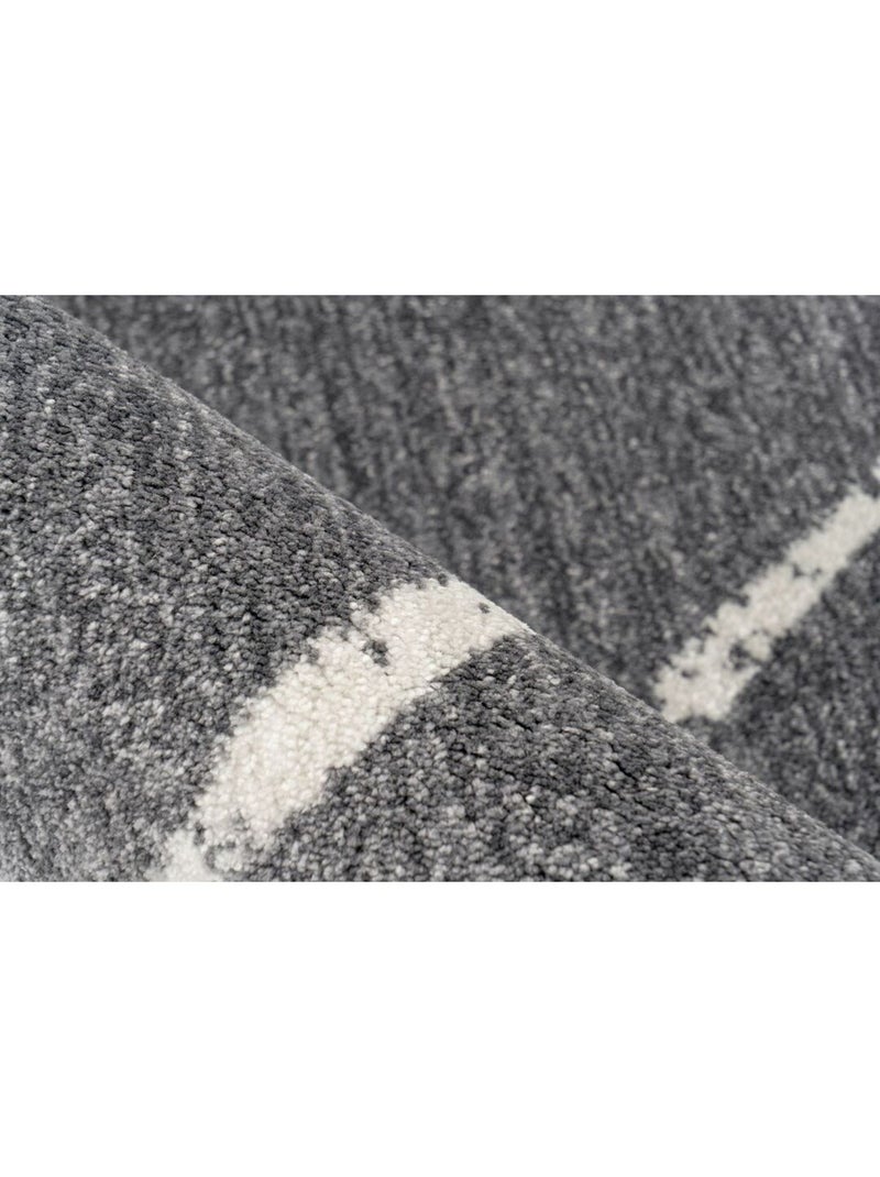 Tapis berbère avec franges ethnique Runa Argenté - Kiabi