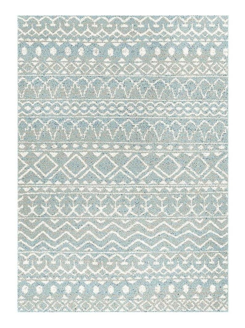 Tapis berbère bleu ethnique Greycliff Bleu - Kiabi