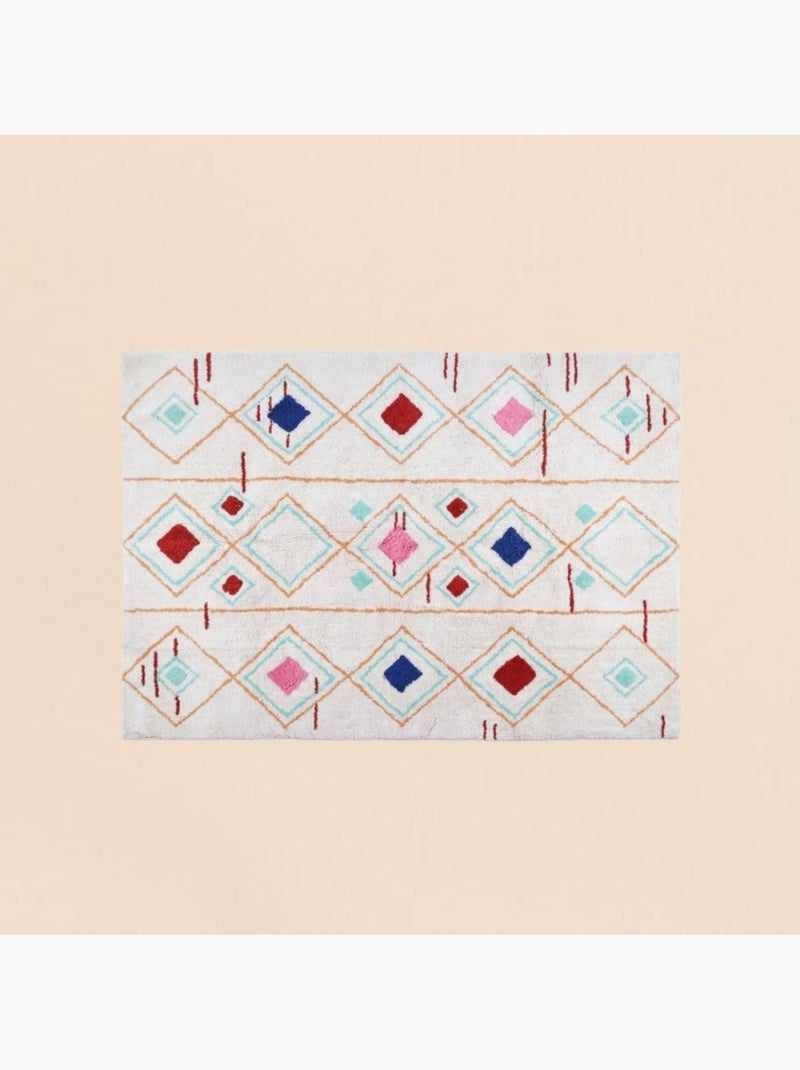 Tapis berbère coloré 120x170cm Blanc - Kiabi
