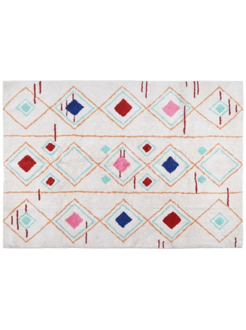 Tapis berbère coloré 120x170cm Blanc - Kiabi