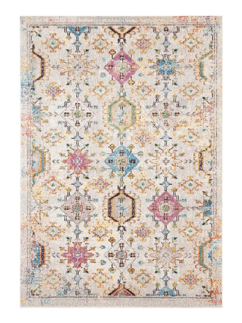 Tapis berbère coloré pour salon rectangle ethnique Wexford Multicolore - Kiabi