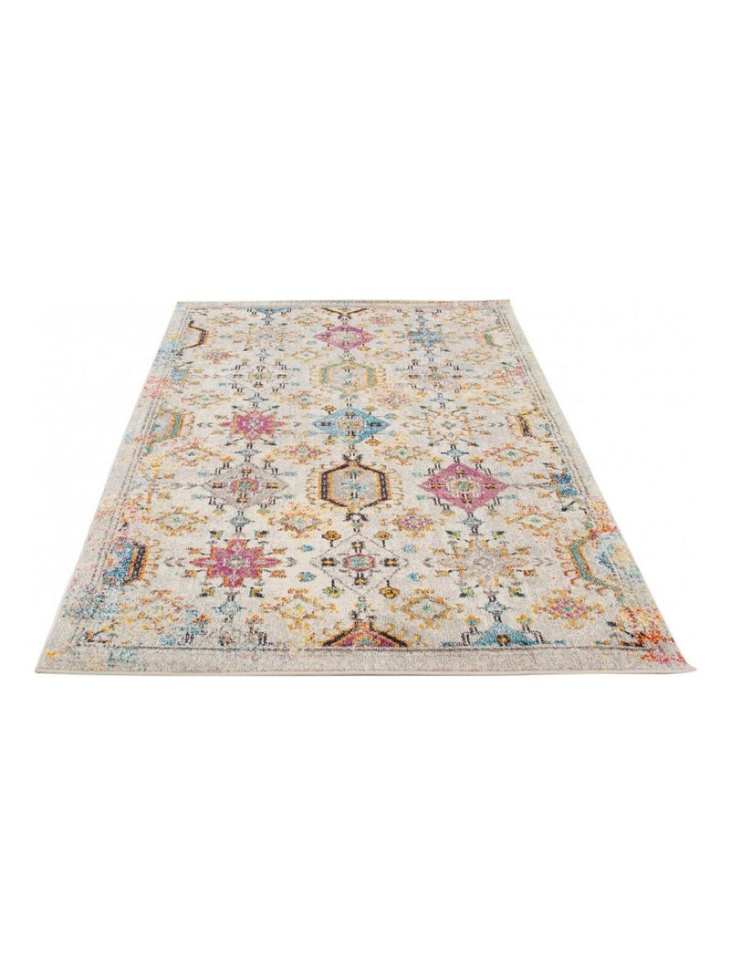 Tapis berbère coloré pour salon rectangle ethnique Wexford Multicolore - Kiabi