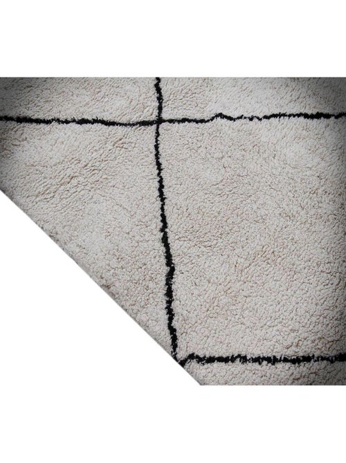 Tapis berbère coton avec franges ethnique Maroc - Kiabi