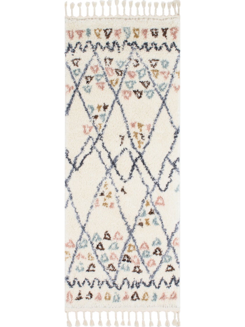 Tapis berbère en laine Beige - Kiabi