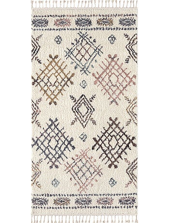 Tapis berbère en laine motifs losanges