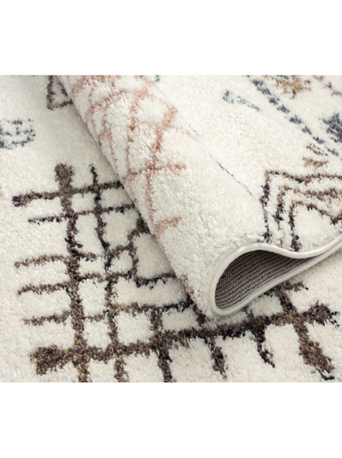 Tapis berbère en laine motifs losanges - Kiabi