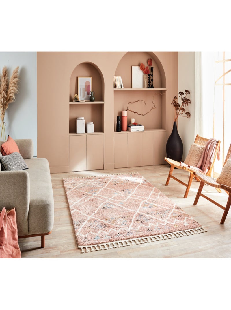 Tapis berbère en laine Rose - Kiabi