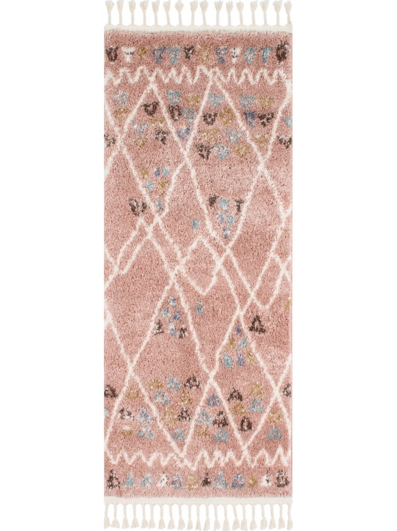 Tapis berbère en laine Rose - Kiabi