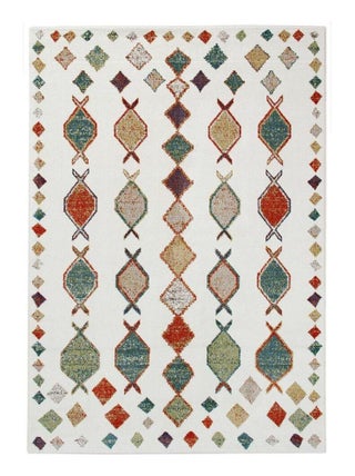 Tapis berbère ethnique multicolore rectangle Medina